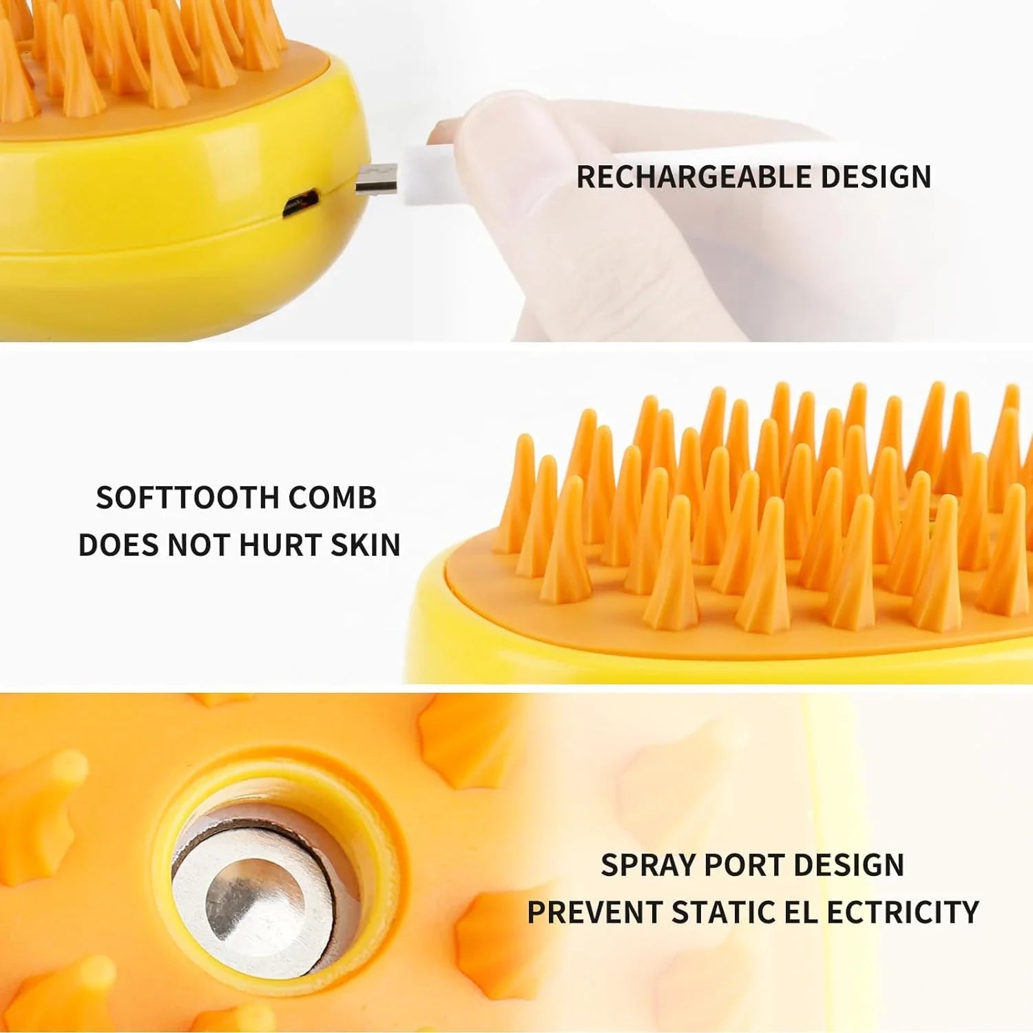 DogCatFri™ SteamBrush: Steam Lemmikki Hoito Harjata