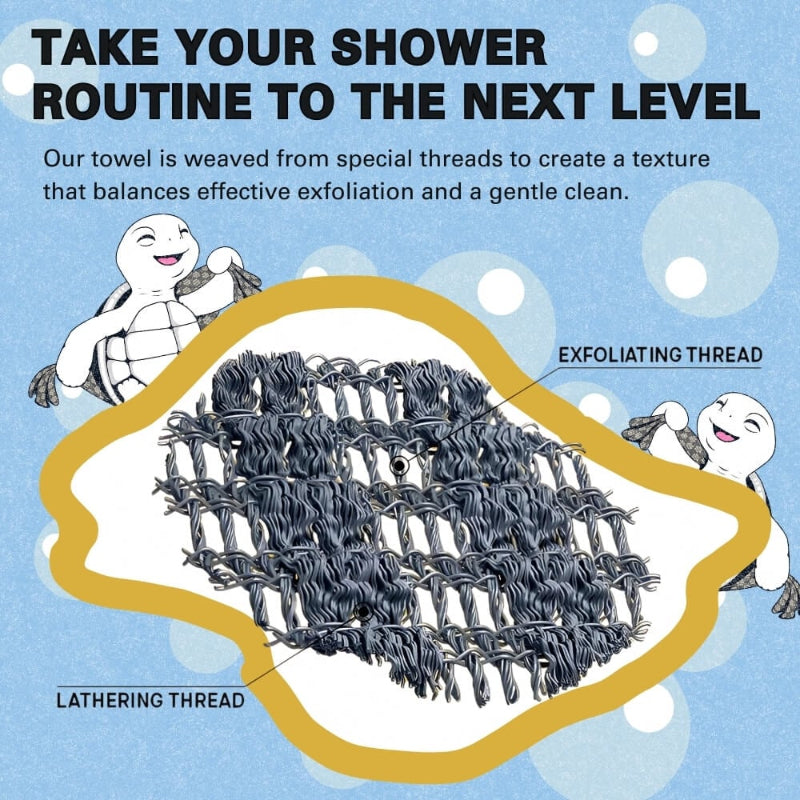 ScrubTowel 1+1 ILMAISEKSI - Kuorinta Suihku Hangata Pyyhe