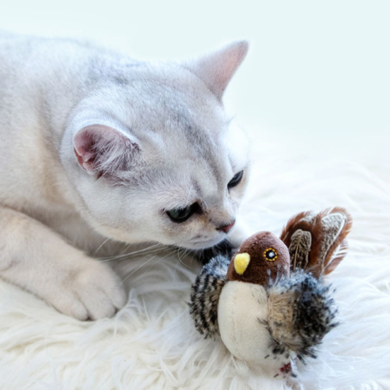 Catfri® BirdToy: Vuorovaikutteinen Sirkuttava Lintulelu Kissoille