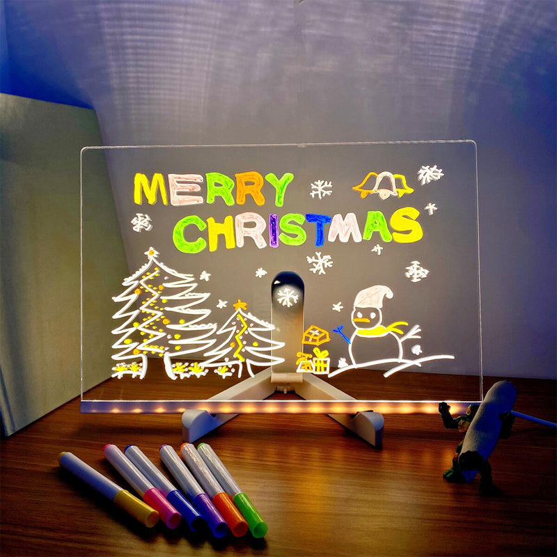 Kletshuts™ NoteBoard: LED-Lamppu Akryylinen Muistilappu Ja Piirustuslauta