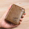 Icone™ ZippyWallet: Miesten Vetoketju Nahka Lompakko Jossa RFID Suojaus
