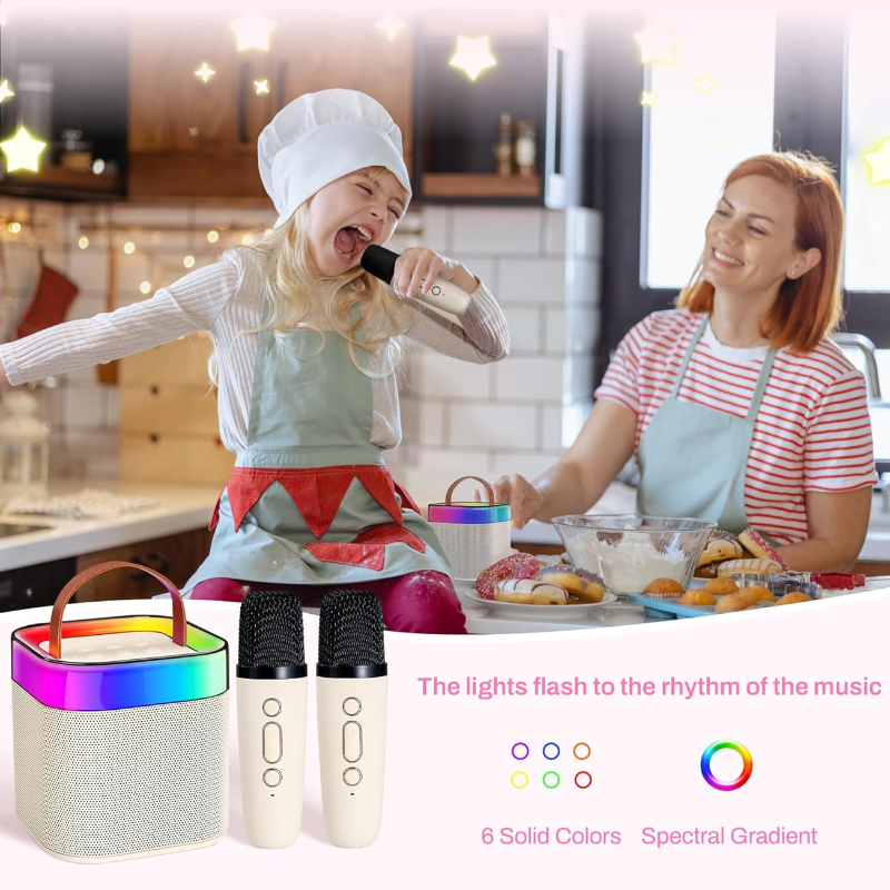 KaraokePro – Mini Karaokekone Langattomilla Mikrofoneilla
