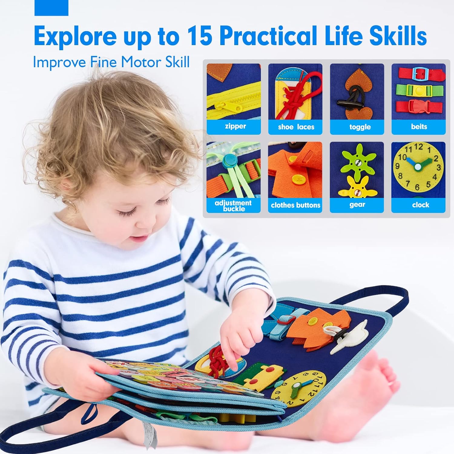 Kletshuts™ BusyBoard: Aistillinen Pienmotoriset Taidot Montessori Koulutuksellinen Toimintataulu