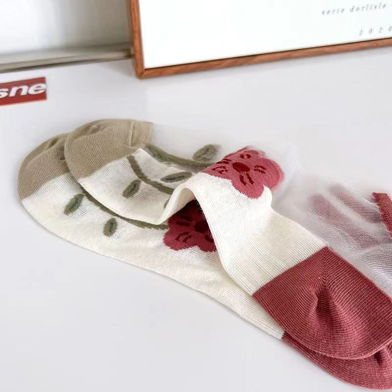 Happy™ MeshSocks: Hengittävä Mukava Hauska Suunnittelu Verkkonilkkasukat
