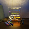 Kletshuts™ NoteBoard: LED-Lamppu Akryylinen Muistilappu Ja Piirustuslauta