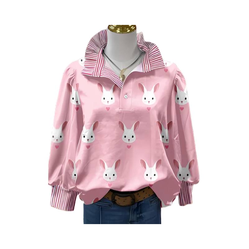 Icone™ FormalBlouse: Tyylikäs Pitkähihaisen Uniikki Printti Virallinen Pusero