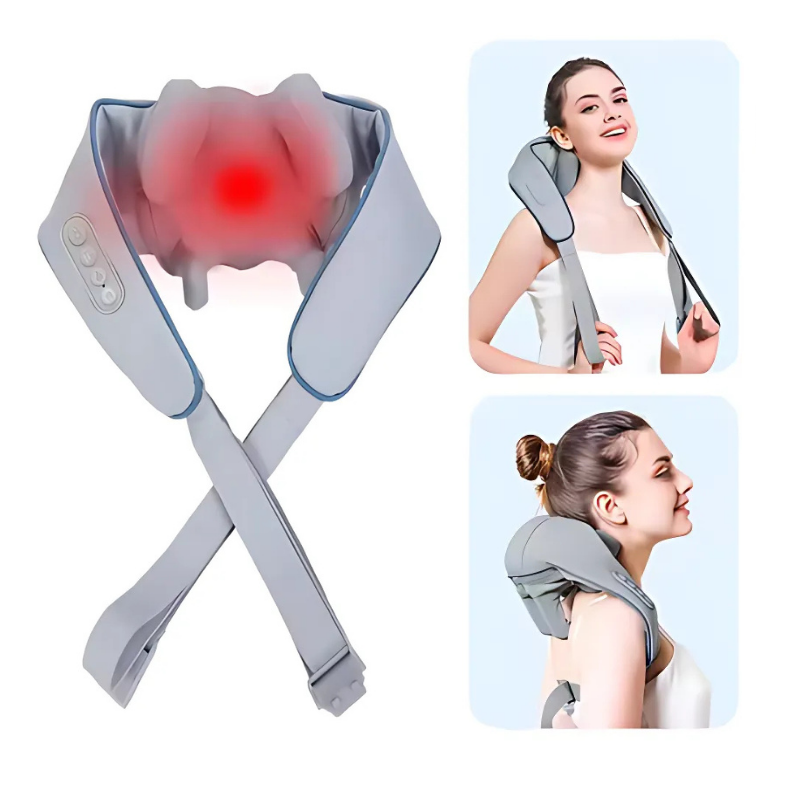 NeckMassager: Rauhoittava Lämpö Rentouttava Kaula Ja Olkapää Hieroja