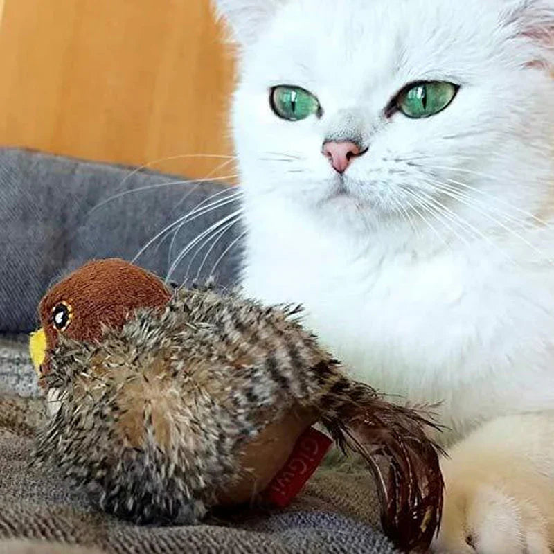 Catfri® BirdToy: Vuorovaikutteinen Sirkuttava Lintulelu Kissoille