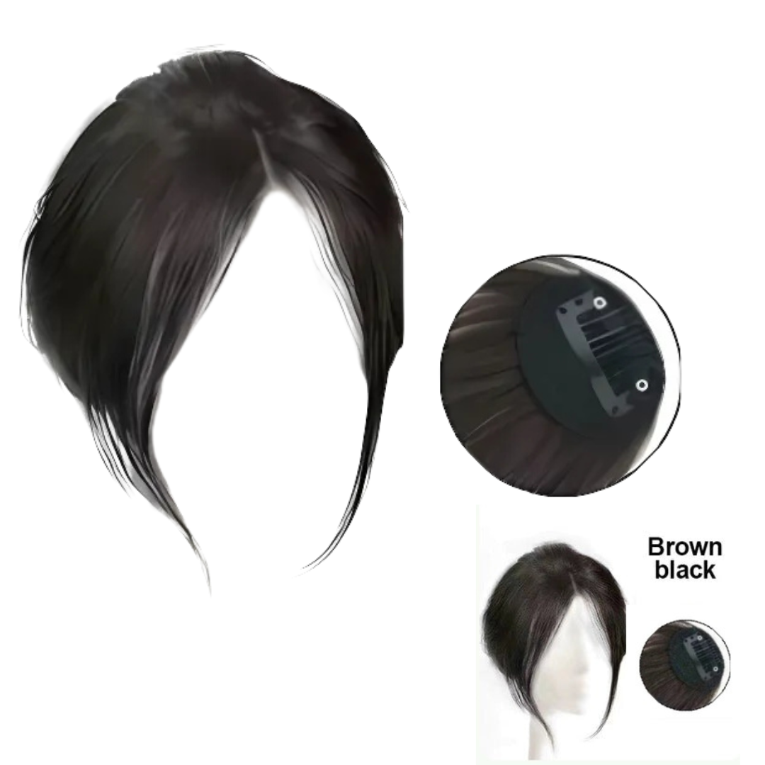Rose® HairBangs 1+1 ILMAINEN: Osittainen Hius Otsatukka Etuhiuslisäke Clip