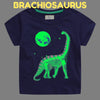 Icone™ DinoShirt: Lasten Pimeässä Hohtava Dinosaurus T-paita