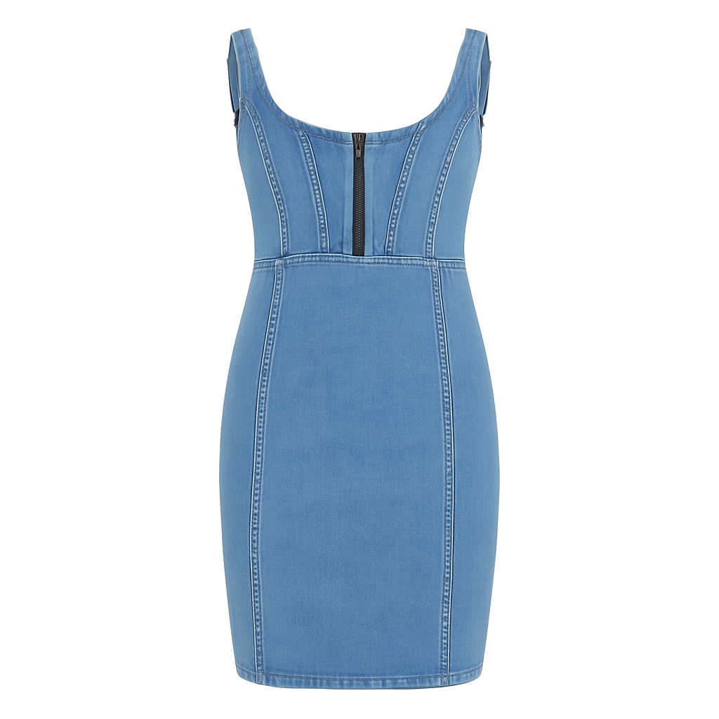 Icone™ DenimDress: Denim-Mekko, Jossa On Halki Ja Säädettävät Olkaimet