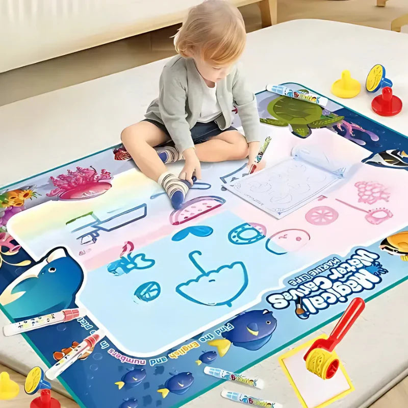 Kletshuts™ WaterCanvas: Uudelleenkäytettävä Vesidoodle Kangassetti Lapsille