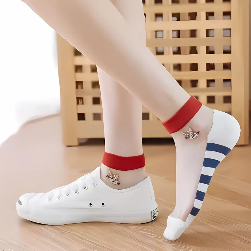 Happy™ MeshSocks: Hengittävä Mukava Hauska Suunnittelu Verkkonilkkasukat
