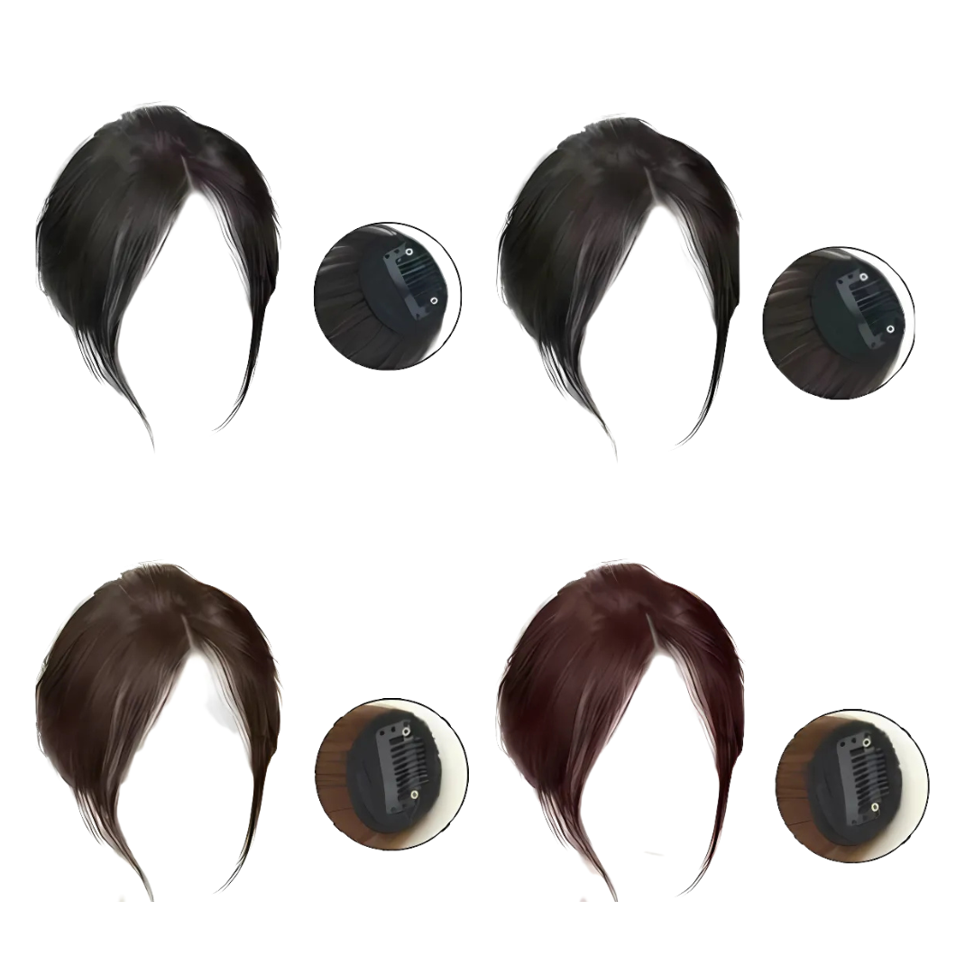 Rose® HairBangs 1+1 ILMAINEN: Osittainen Hius Otsatukka Etuhiuslisäke Clip