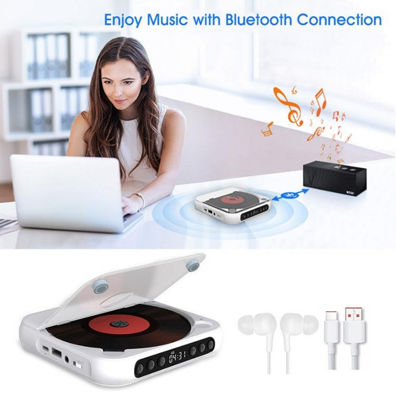 CDPlayer: Kannettava Bluetooth Ja Langallinen CD-Soitin