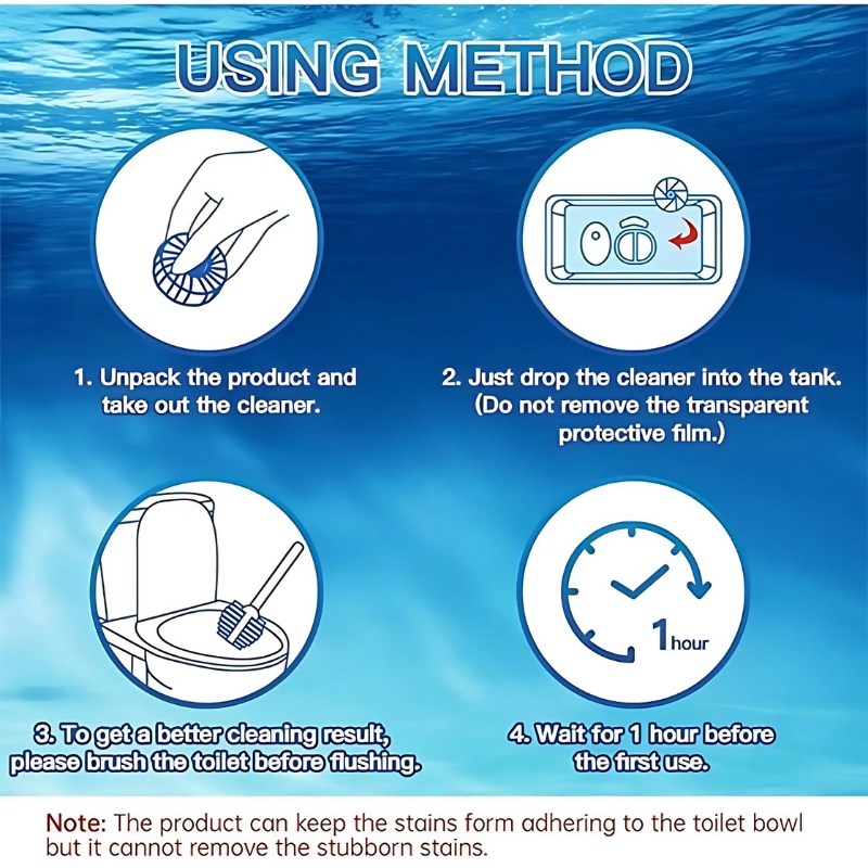Cleaner Pro° ToiletTablets: Automaattinen Drop-In WC-Puhdistustabletit Tabletit