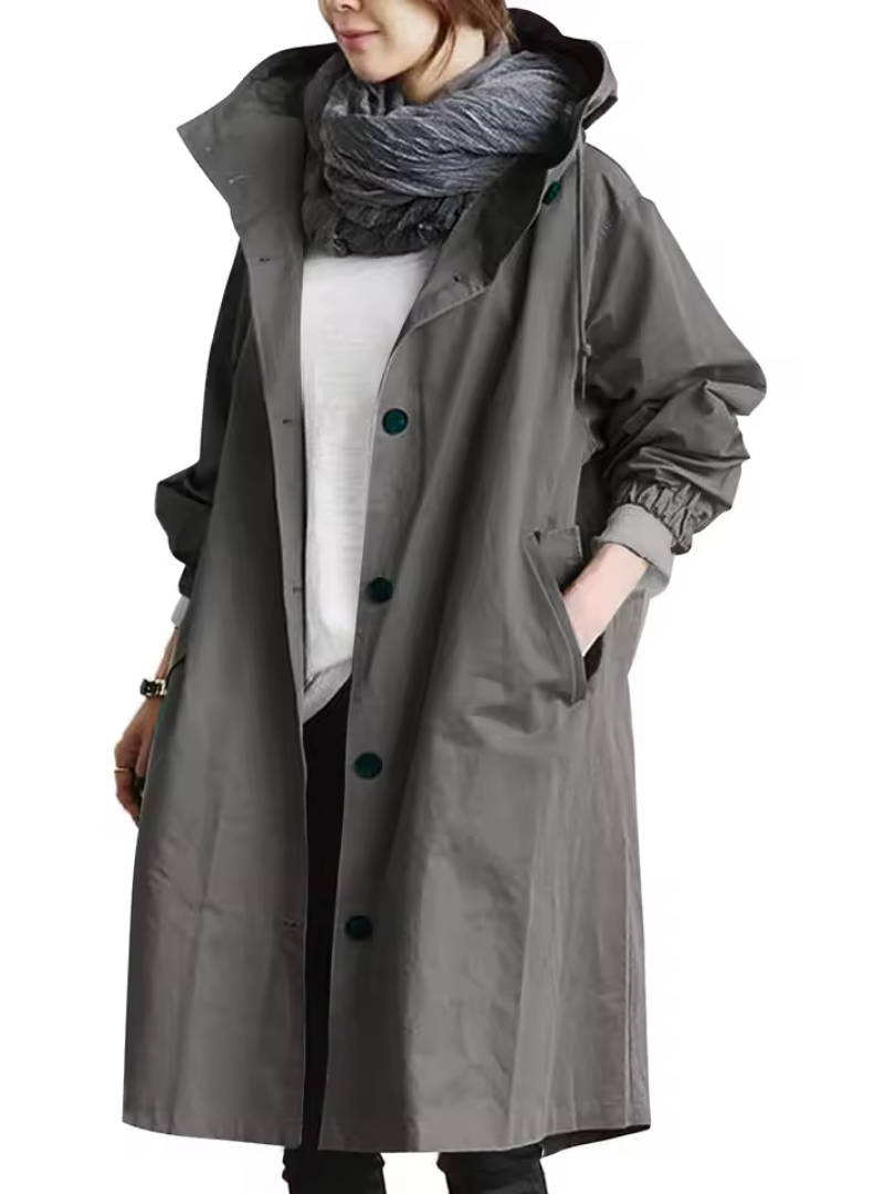 Icone™ ElegantCoat - Joka Sään Kevyt Mukava Hupullinen Elegantti Takki