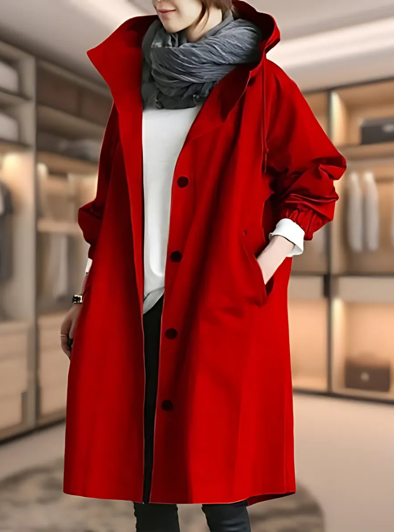 Icone™ ElegantCoat - Joka Sään Kevyt Mukava Hupullinen Elegantti Takki