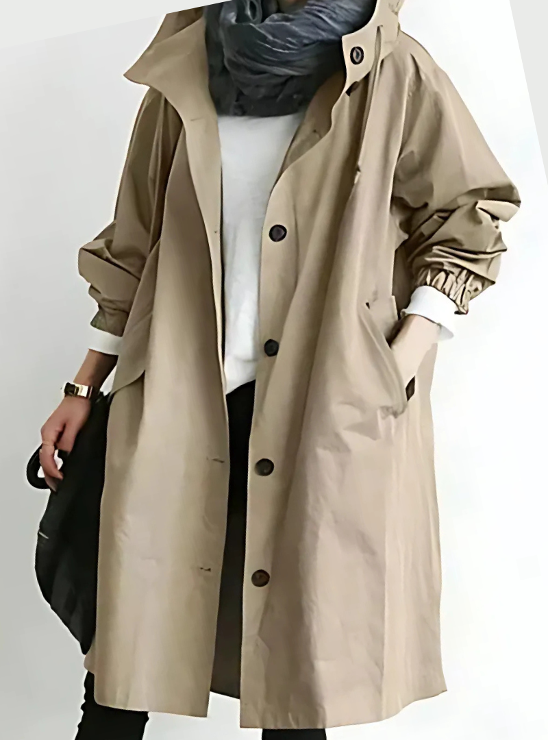 Icone™ ElegantCoat - Joka Sään Kevyt Mukava Hupullinen Elegantti Takki