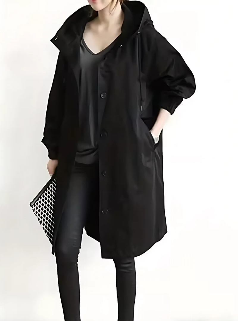 Icone™ ElegantCoat - Joka Sään Kevyt Mukava Hupullinen Elegantti Takki