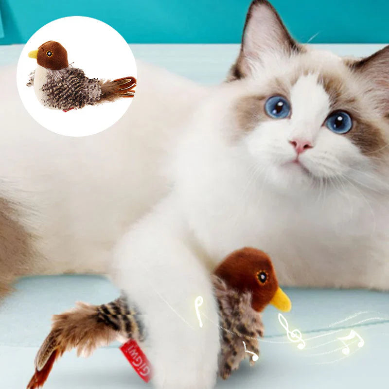Catfri® BirdToy: Vuorovaikutteinen Sirkuttava Lintulelu Kissoille