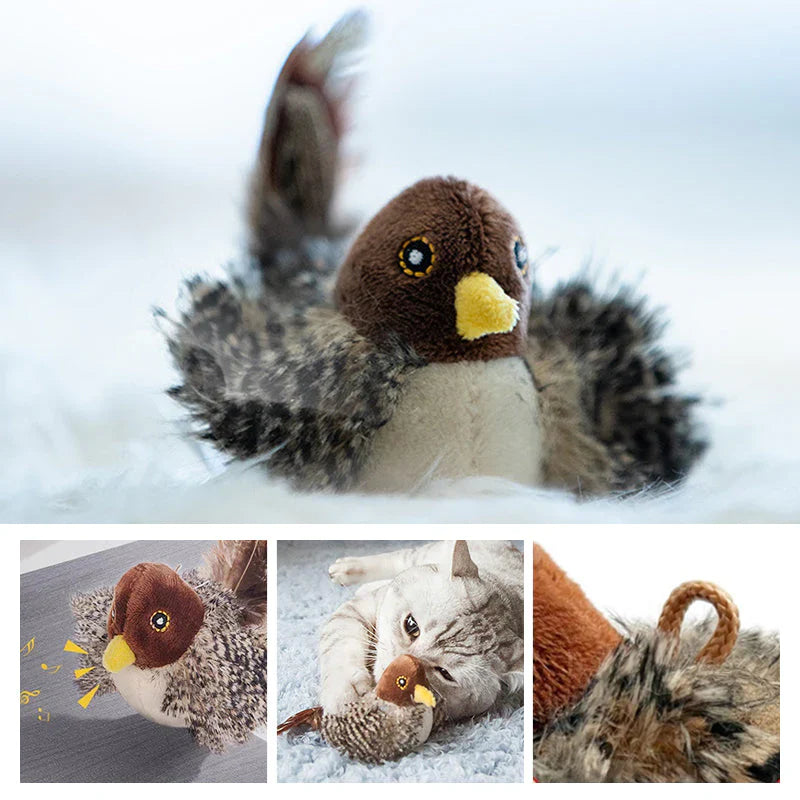Catfri® BirdToy: Vuorovaikutteinen Sirkuttava Lintulelu Kissoille