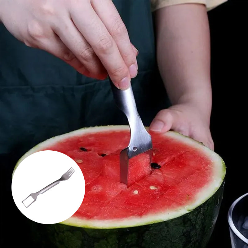 Globetrek° FruitCutter: 2 in 1 Monitoiminen Hedelmä Haarukka Ja Viipaloija