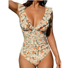Icone™ ElegantSwimsuit: Elegantti Laskostettu V-Aukkoinen Vatsaa Muotoileva Uimapuku