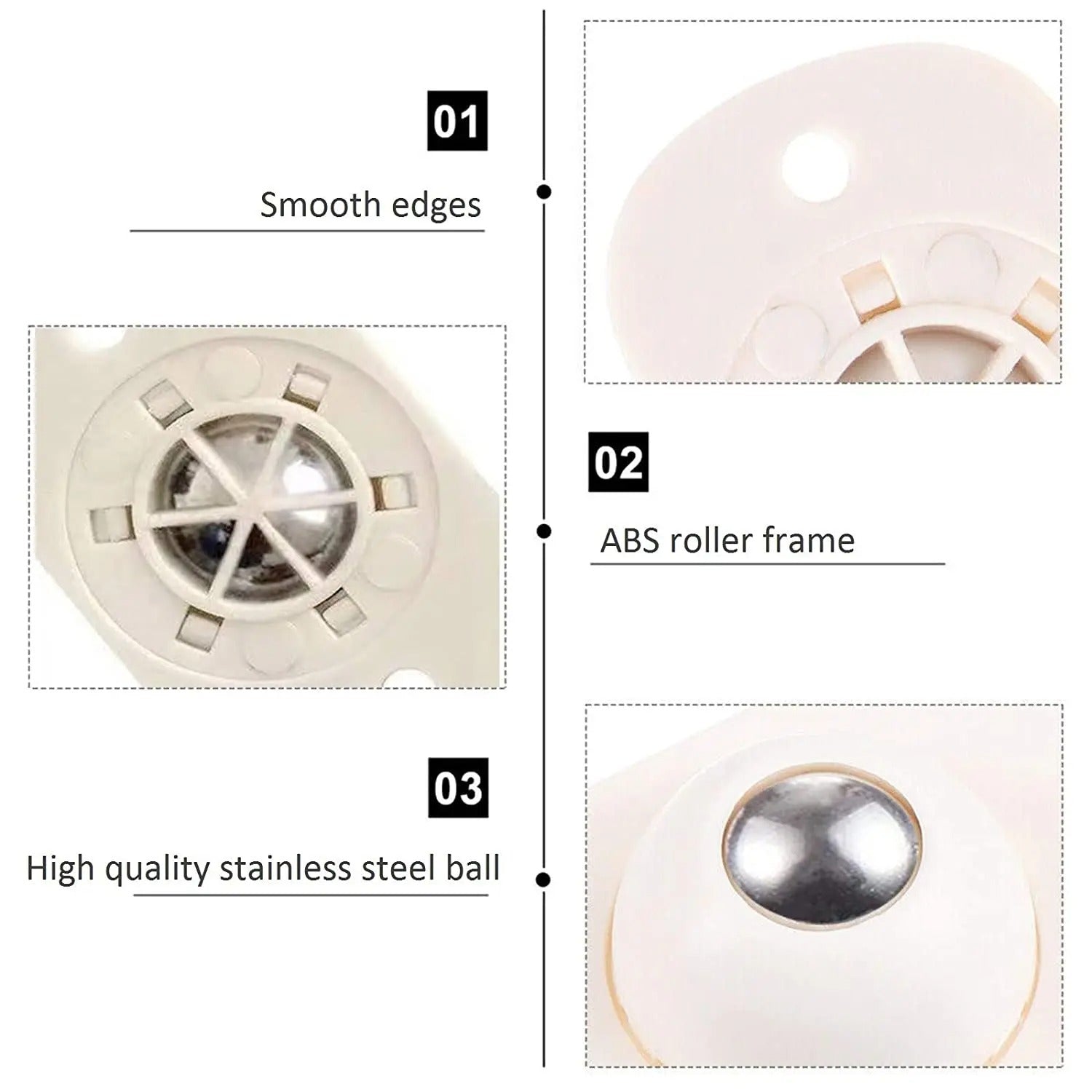 FurnitureWheels - Itseliimautuva 360° Pyörivä Huonekalut Pyörät