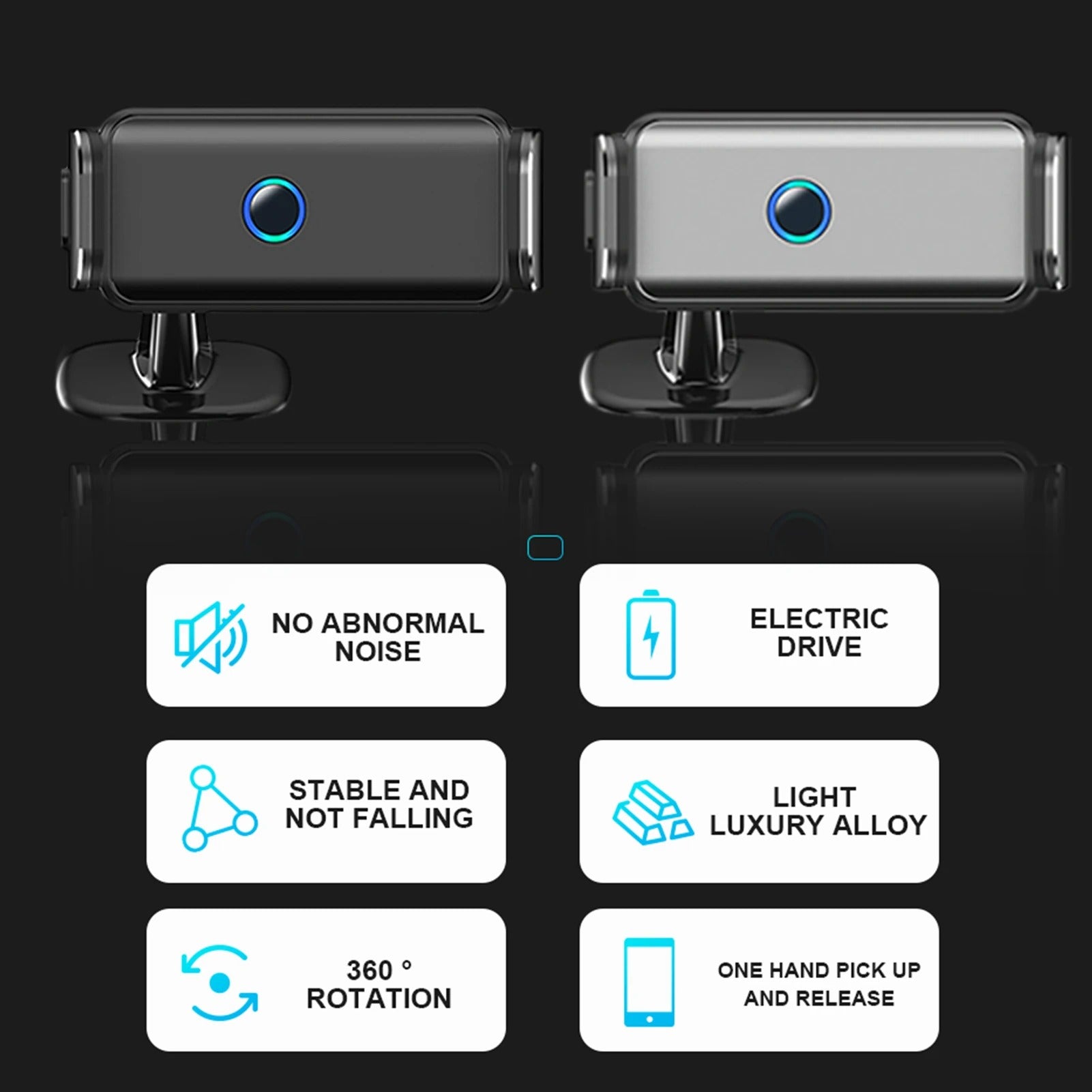 Holder360° PhoneClamp: Automaattinen Puristin Kojelauta Ja Ilmaventtiili Puhelinteline