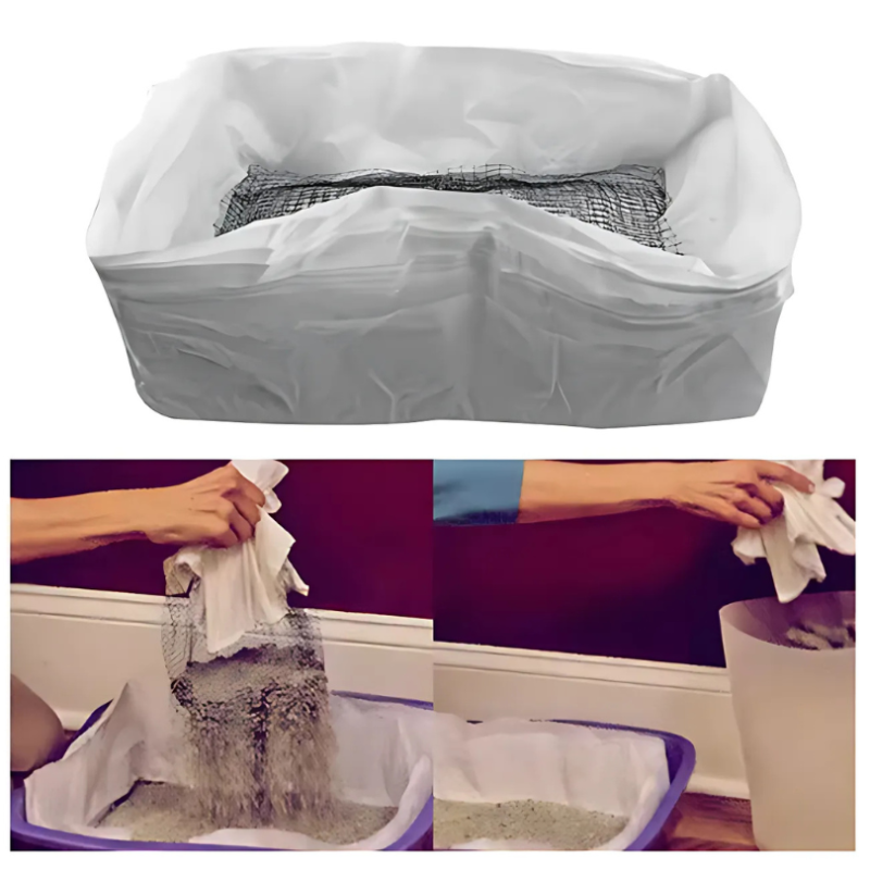 Catfri® WasteFilter 1+1 ILMAINEN: Uudelleenkäytettävät Kissan Hiekkalaatikon Vuoraukset Jätteiden Poistoon