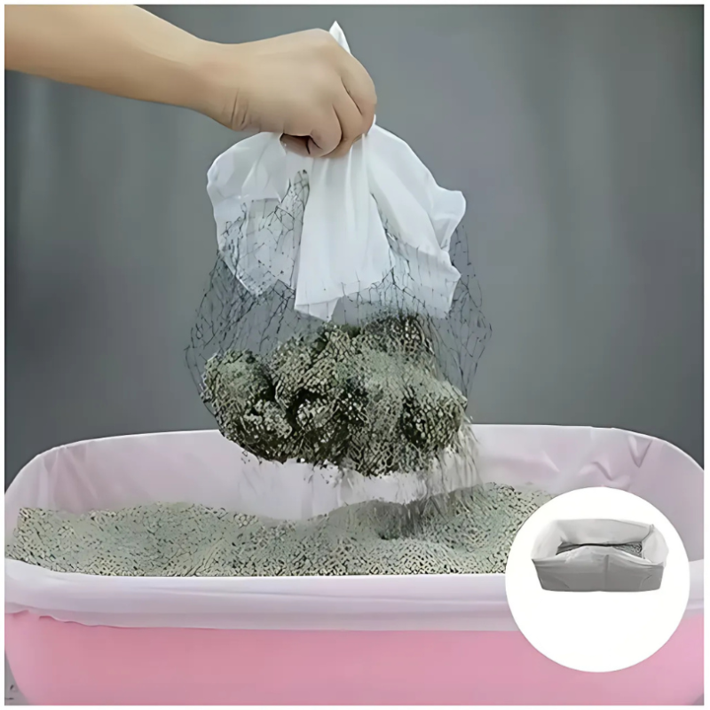 Catfri® WasteFilter 1+1 ILMAINEN: Uudelleenkäytettävät Kissan Hiekkalaatikon Vuoraukset Jätteiden Poistoon
