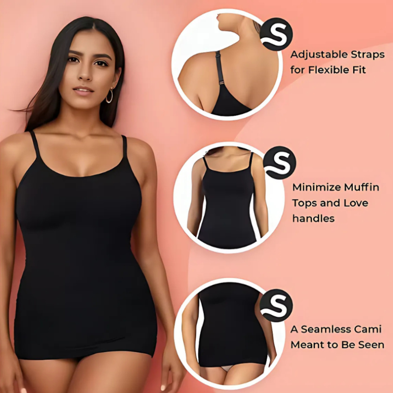 Icone™ ShapingTop 1+1 ILMAINEN: Koko Päivän Muotoileva Camisole Toppi Kanssa Saumaton Kapea Istuvuus
