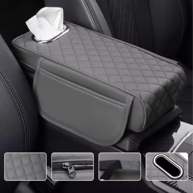 ArmrestCover: Universal Auton Käsinojan Kansi Tuki Säilytystaskujen Kanssa