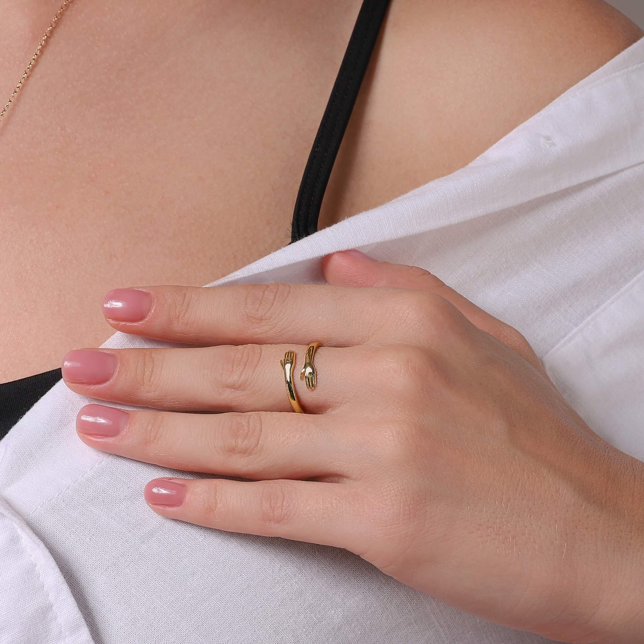 Jewelance™ HugRing: Säädettävä Halaaminen Tyyli Lupaus Rengas