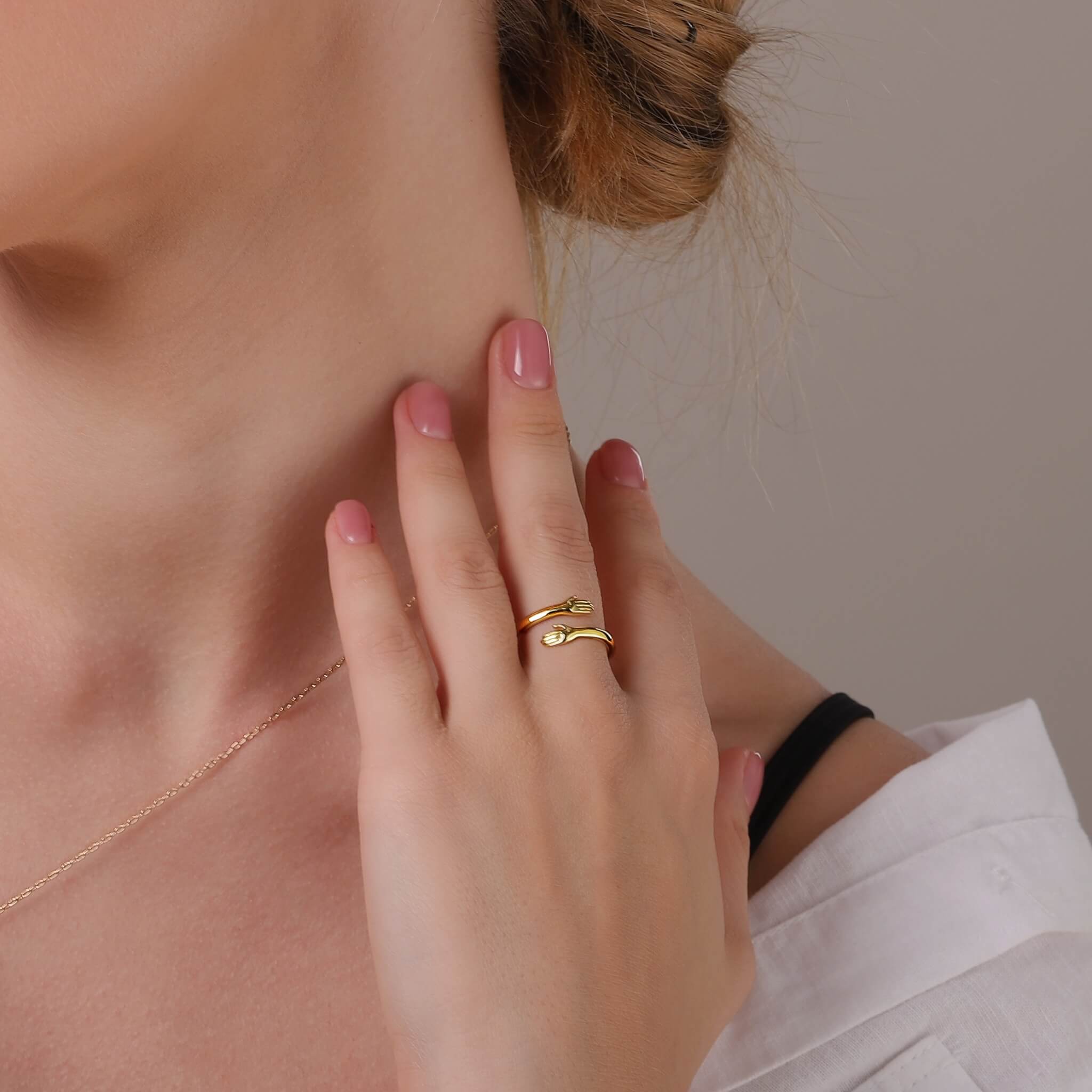 Jewelance™ HugRing: Säädettävä Halaaminen Tyyli Lupaus Rengas