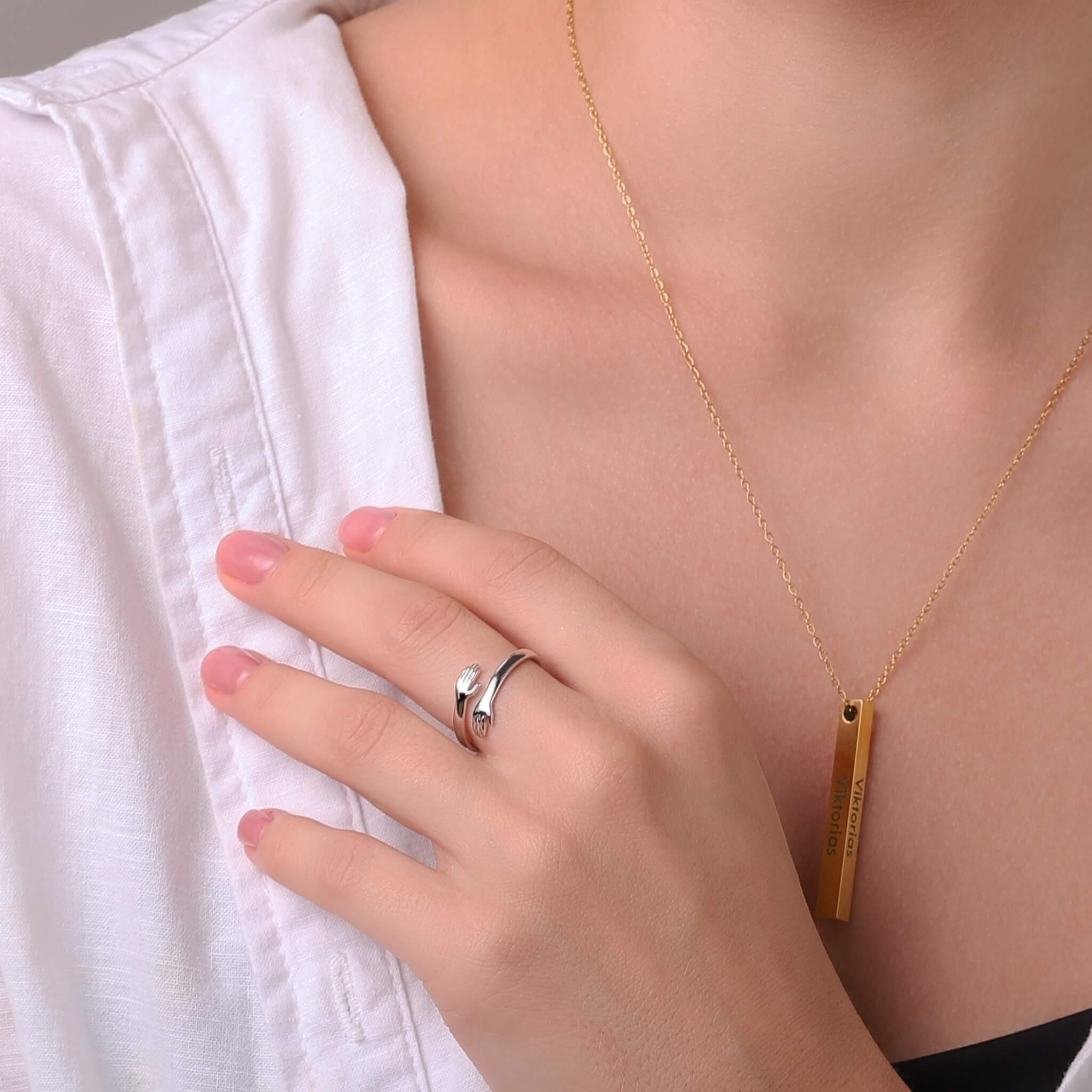 Jewelance™ HugRing: Säädettävä Halaaminen Tyyli Lupaus Rengas