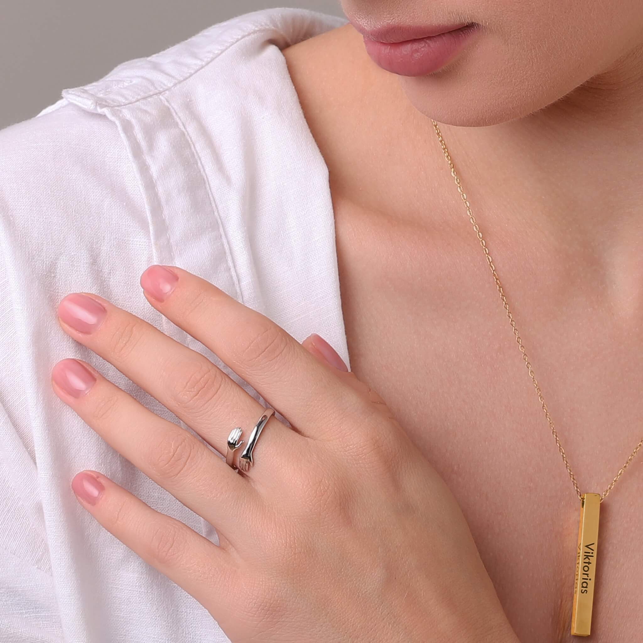 Jewelance™ HugRing: Säädettävä Halaaminen Tyyli Lupaus Rengas