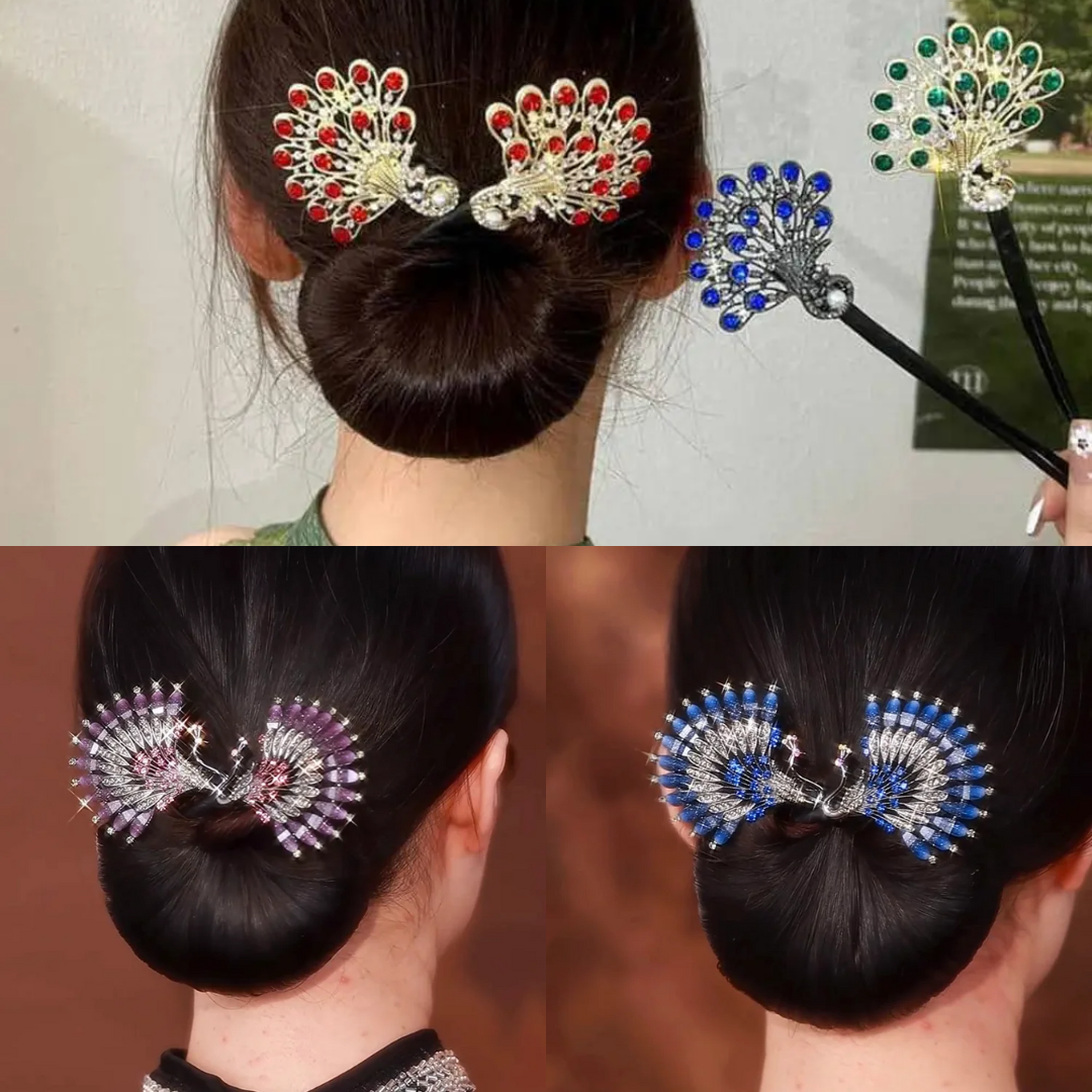 Rose® HairTie 1+1 ILMAINEN: Tyylikäs Hiusside Elegantti Vintage Kristallinen Poninhäntä Kierrekinnike