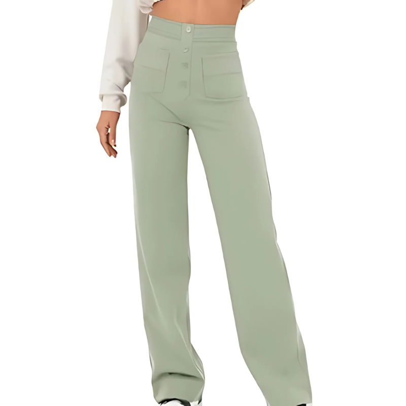 Icone™ FlexTrousers: Korkea Vyötäröinen Kaikki Päivä Mukavuus Joustava Housut