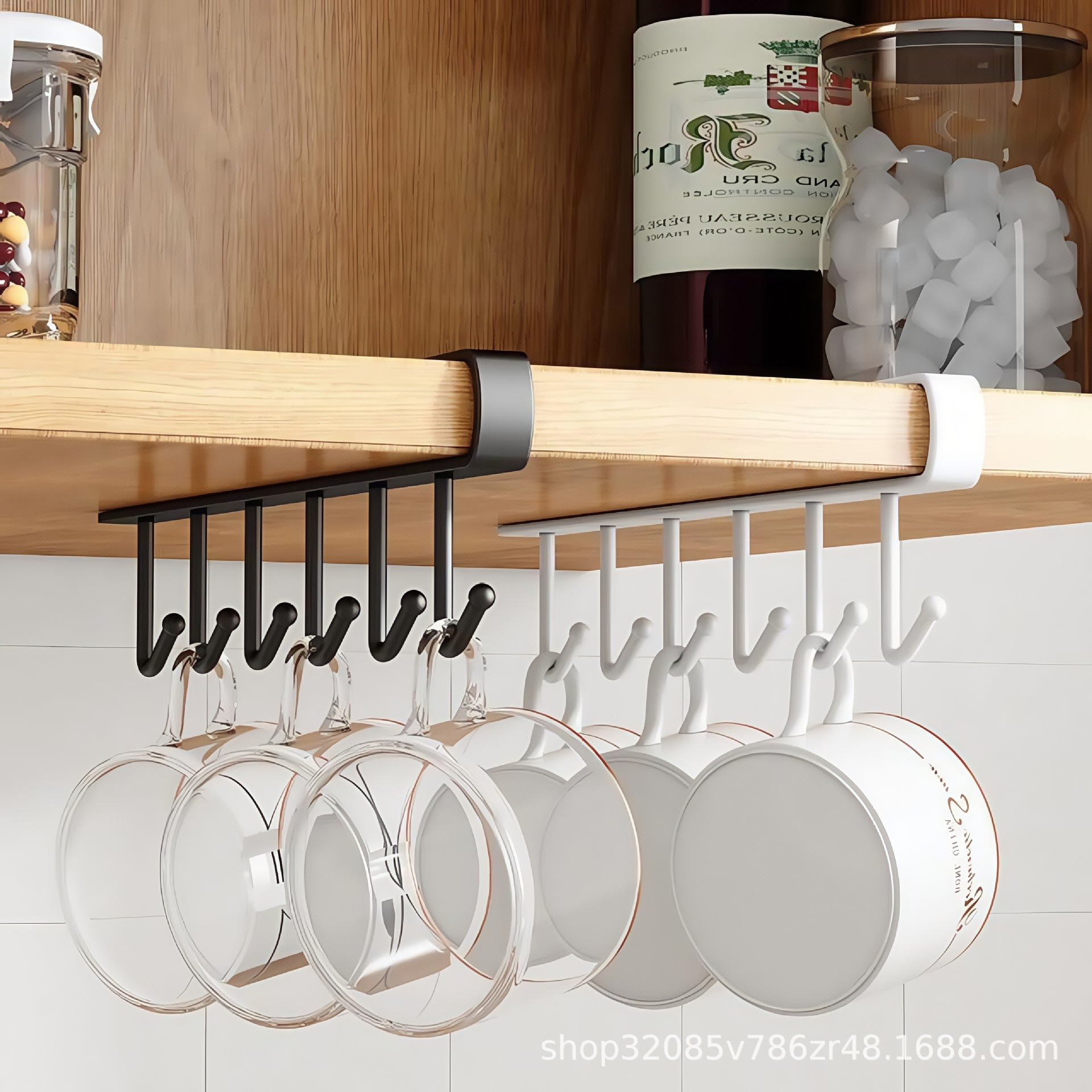GlideHold® ShelfHooks 1+1 ILMAISEKSI: Hylly Ripustettavat Telinekoukut Keittiöön Ja Vaatekaappiin