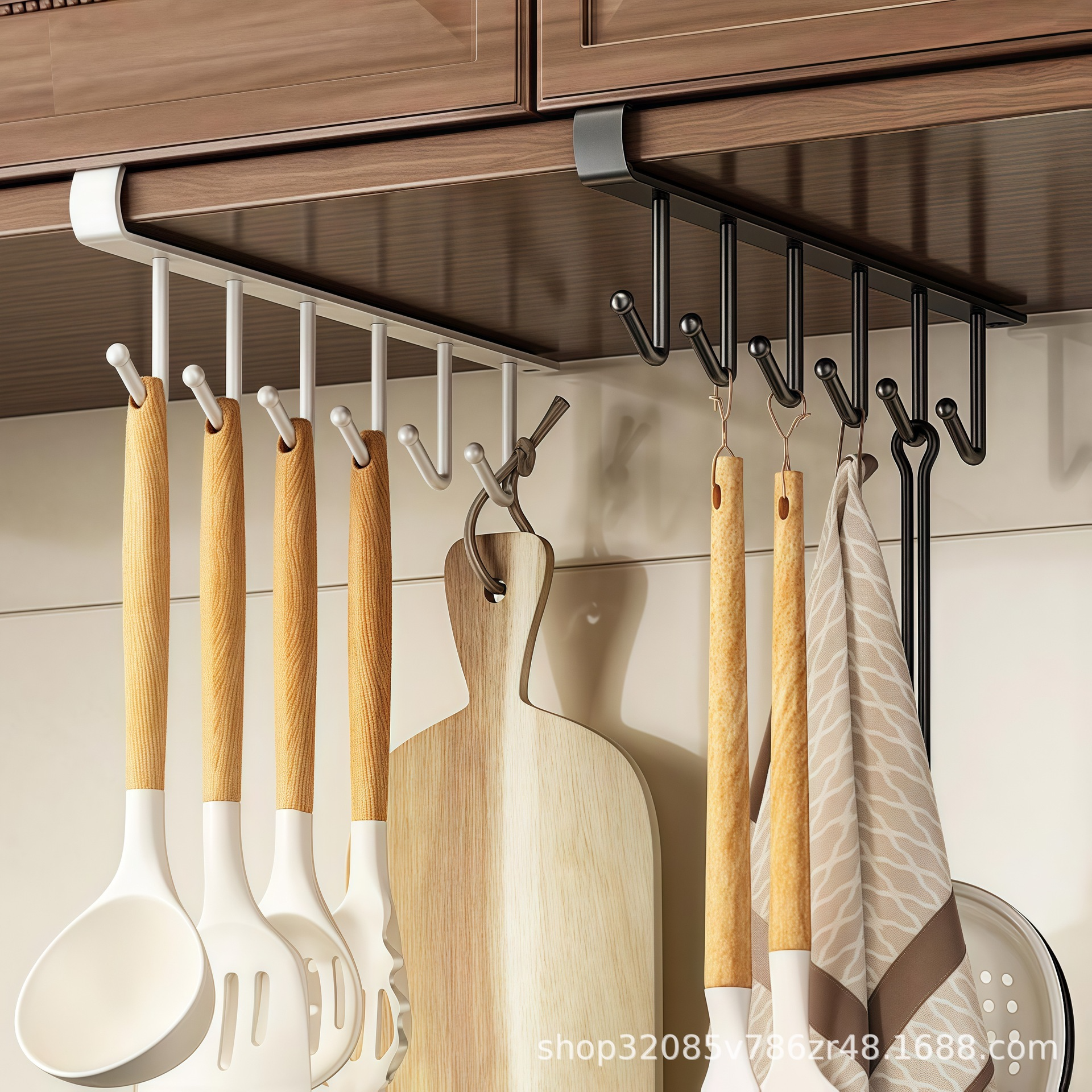 GlideHold® ShelfHooks 1+1 ILMAISEKSI: Hylly Ripustettavat Telinekoukut Keittiöön Ja Vaatekaappiin
