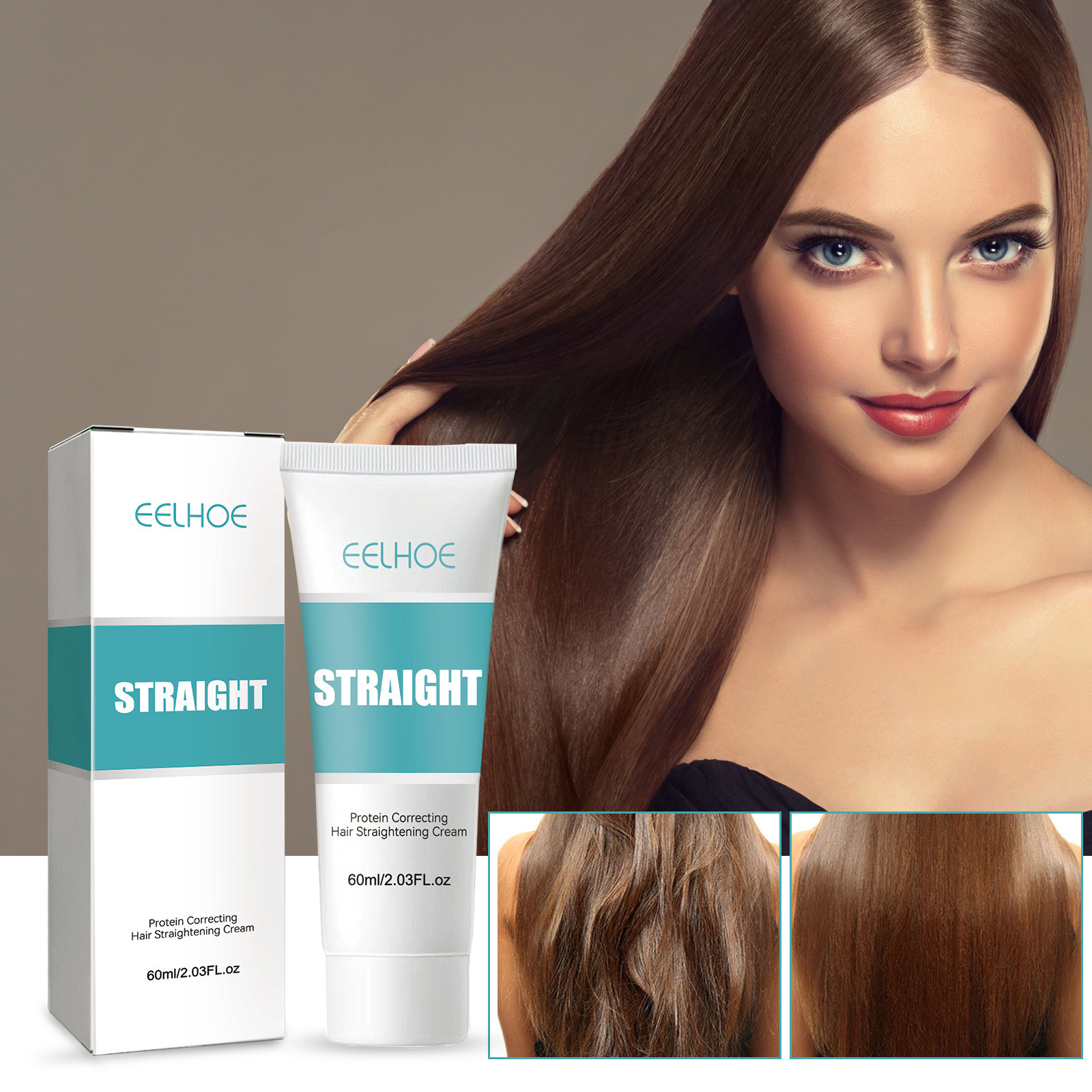 Rose® ShineStraight  1+1 ILMAISEKSI: Pörröisyyttä Vapaa Kiilto Ja Suorat Hiukset Voide
