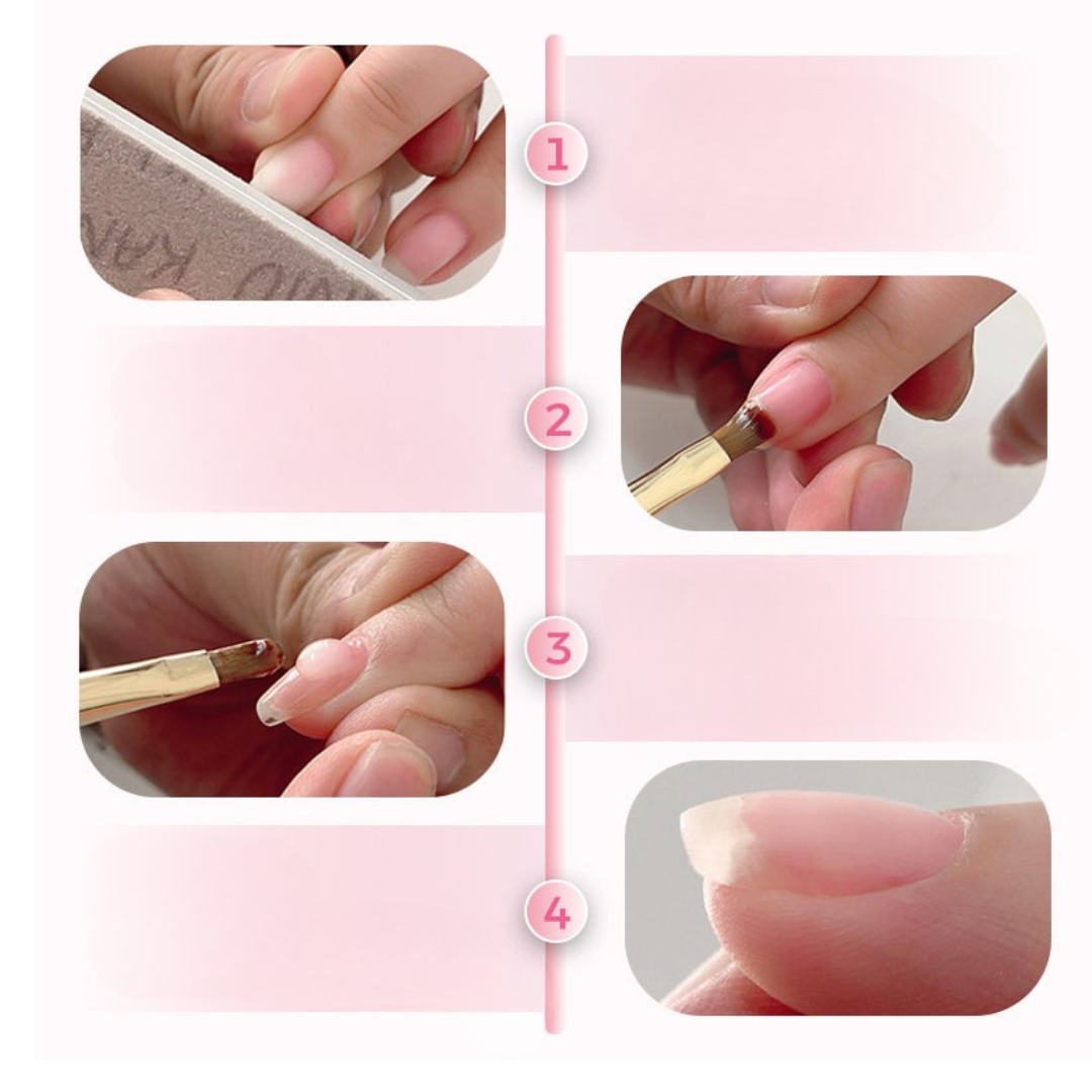 NailClear 1+1 ILMAINEN - 3 In 1 Läpinäkyvä Ammattimainen Kynsikonstruktiogeeli