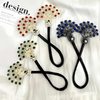 Rose® HairTie 1+1 ILMAINEN: Tyylikäs Hiusside Elegantti Vintage Kristallinen Poninhäntä Kierrekinnike