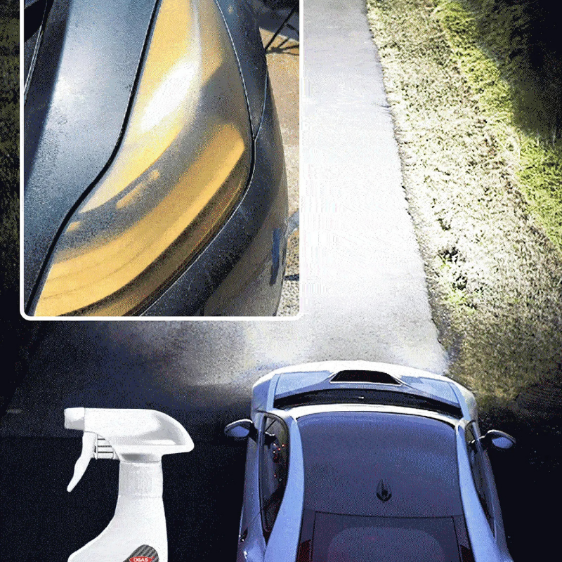 HeadlightSpray 1+1 ILMAINEN: Helppokäyttöinen Auton Ajovalojen Puhdistus Suihkupakkaus