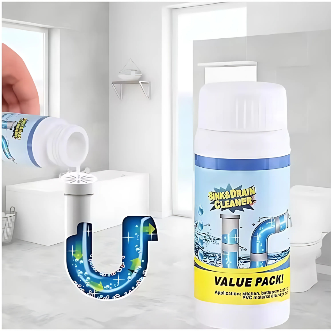 Cleaner Pro° PipeCleaner 1+1 ILMAINEN: Pesuallas Ja Viemäri Putken Puhdistusjauhe