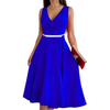Icone™ ElegantDress: V-Aukkoinen Naisten Elegantti Mekko Vyöllä