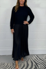 Icone™ PleatedDress: Pitkähihainen Toppi Elegantti Vekkihame Mekko
