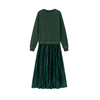 Icone™ PleatedDress: Pitkähihainen Toppi Elegantti Vekkihame Mekko